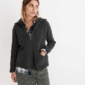 NWT Madewell Glenbrook Half-Zip Pullover Sweater Size M